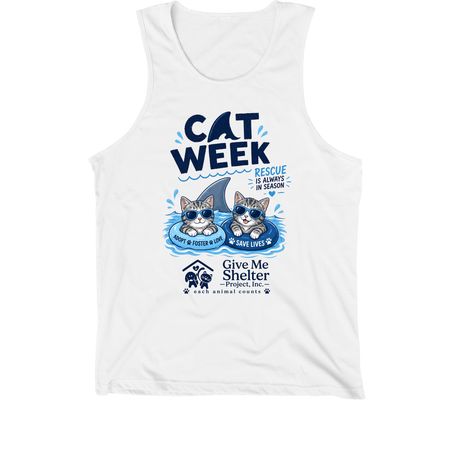 Shark Week with GMSP - 2, a White Premium Cotton Tank