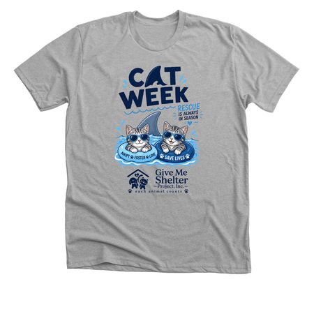 Shark Week with GMSP - 2, a Athletic Heather Premium Unisex Tee