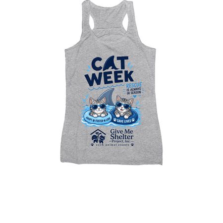 Shark Week with GMSP - 2, a Athletic Heather Women's Racerback