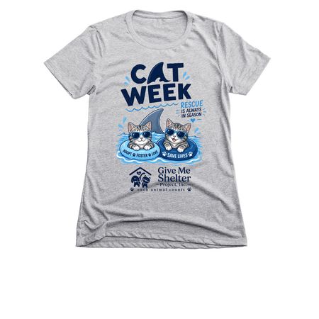 Shark Week with GMSP - 2, a Dark Heather Grey Women's Slim Fit Tee