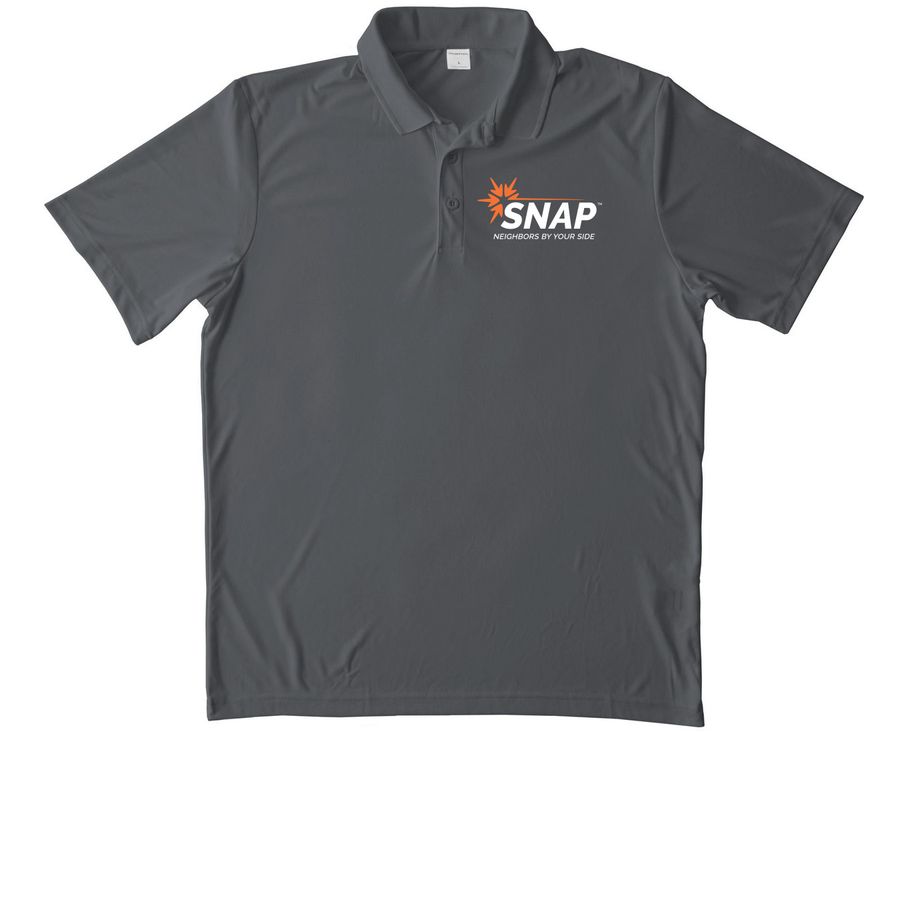 Polos, a Iron Grey Unisex Performance Polo