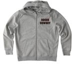 Rogue Cowboy, a Heather Grey Stanley/Stella Unisex Cultivator 2.0 Zip Up Pullover Hoodie (back-view)