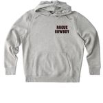 Rogue Cowboy, a Heather Grey Stanley/Stella Unisex Cruiser 2.0 Pullover Hoodie (back-view)