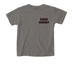 Rogue Cowboy, a Grey Comfort Colors Youth Tee (back-view)