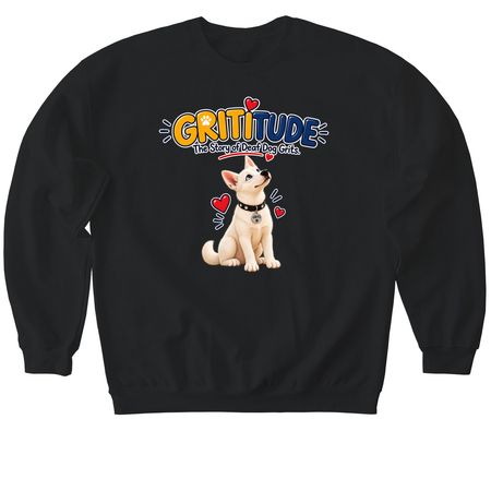 Grititude, a Black Softstyle Crewneck Sweatshirt