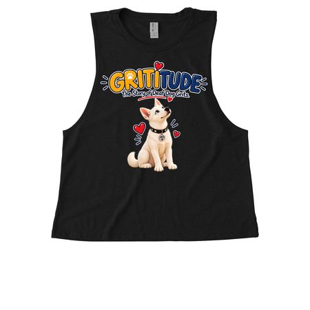 Grititude, a Deep Black Allmade Eco Triblend Women?s Muscle Tank