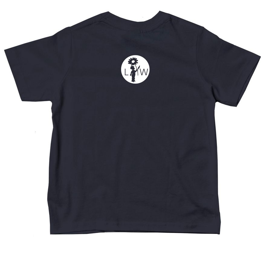Little Wildflowers Toddler Shirts, a Navy Toddler Tee (back-view)