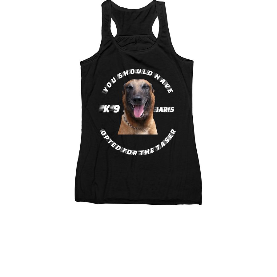 Taser, a Black Women's Racerback