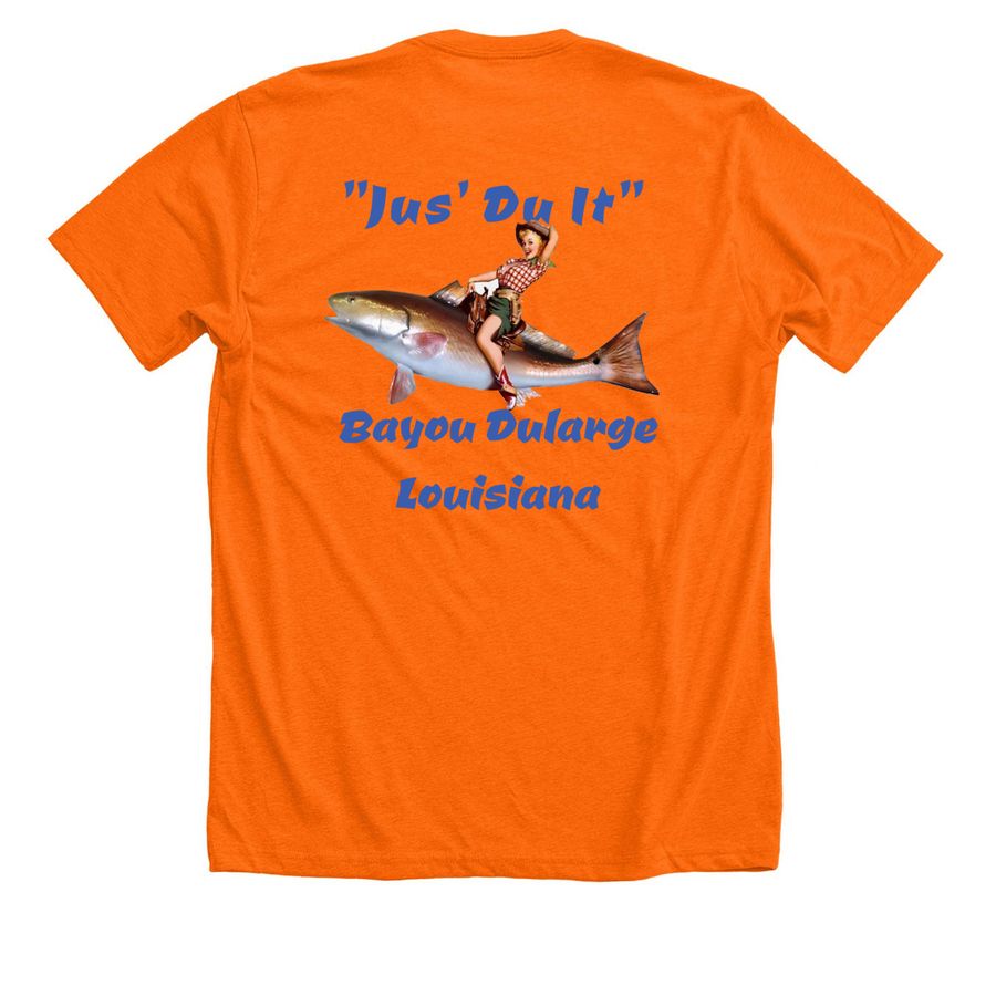 Dularge.com, a Neon Orange Premium Unisex Tee
