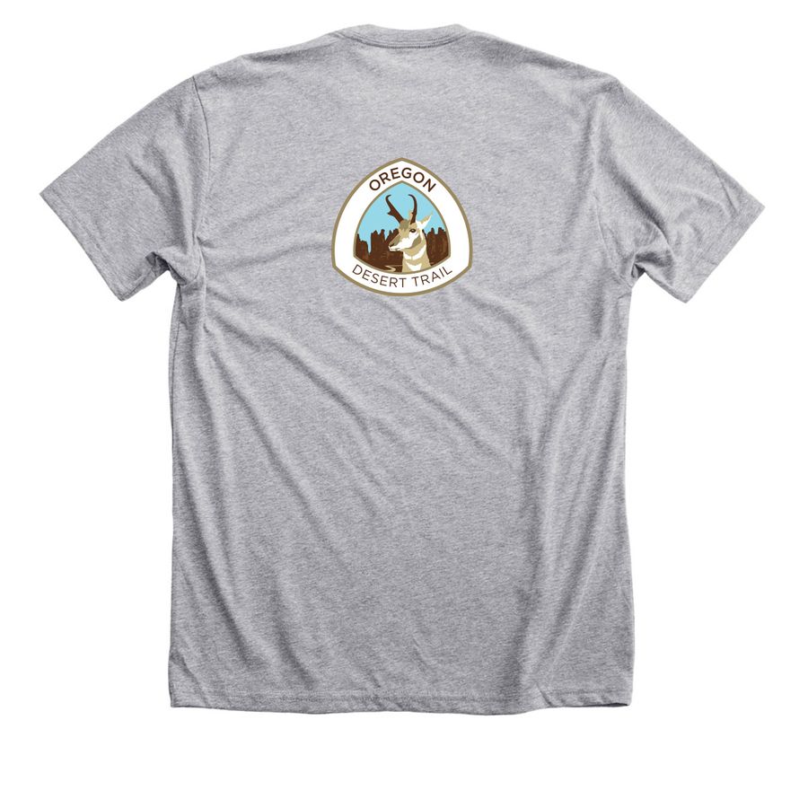 ODT - Pronghorn, a Athletic Heather Premium Unisex Tee (back-view)