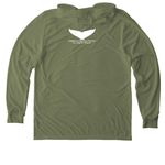 Sorry I'm late, I stopped to watch a whale, a Olive You Green Allmade Eco Triblend Hoodie Tee (back-view)