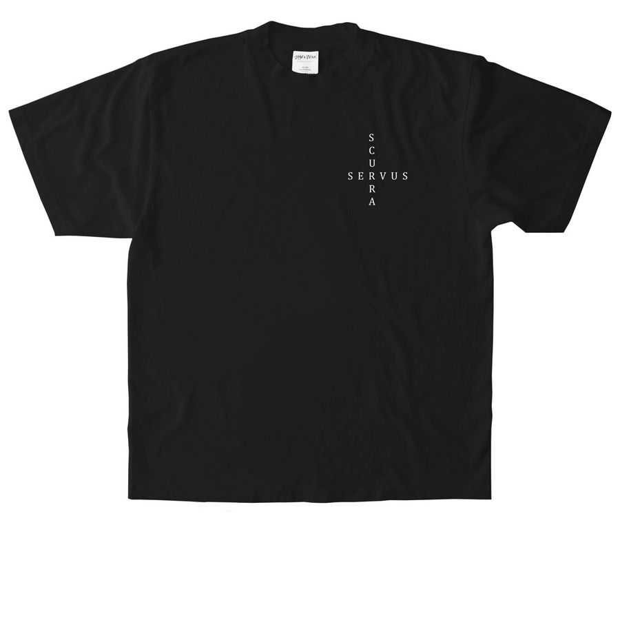 //DON'T TUNE IN\\, a Black Heavyweight Garment Dye Tee