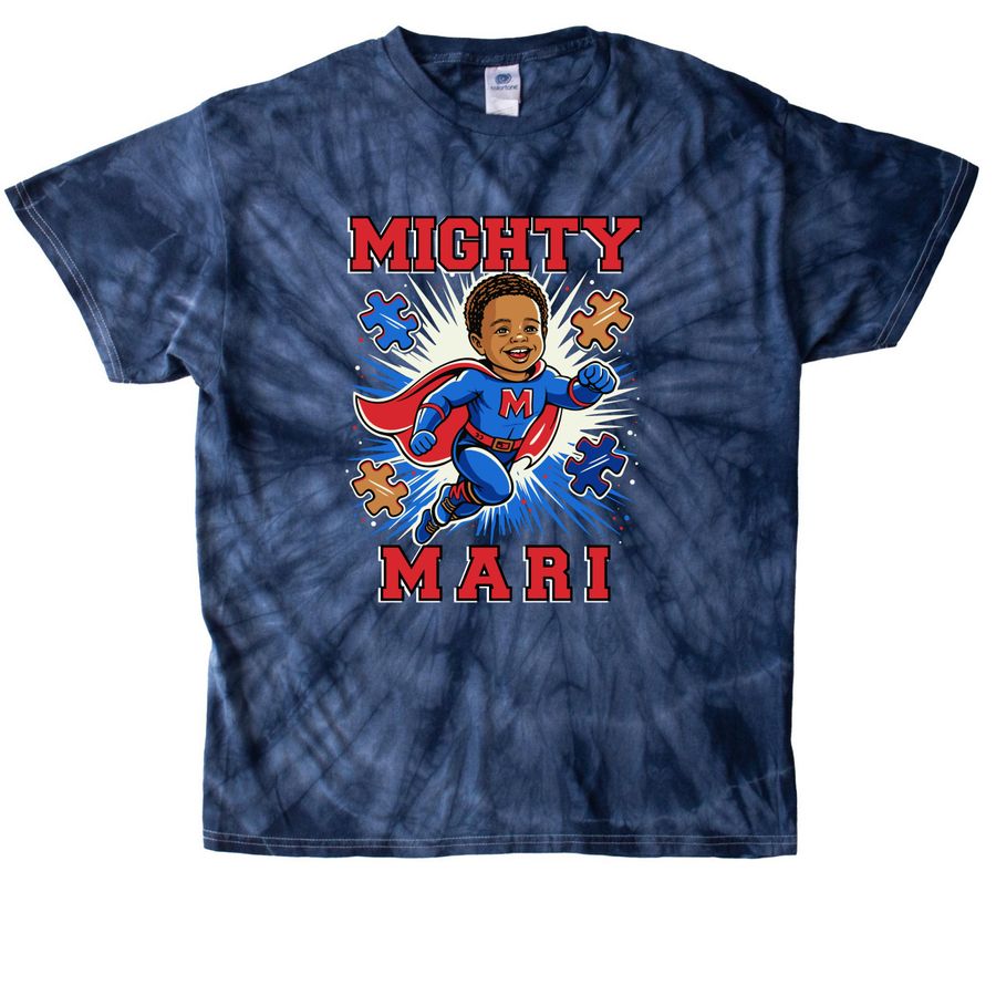 Mighty Mari!, a Navy Classic Tie Dye Tee