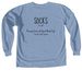Cool Cocker Spaniel Shirt, a Washed Denim Comfort Colors Long Sleeve Tee (back-view)