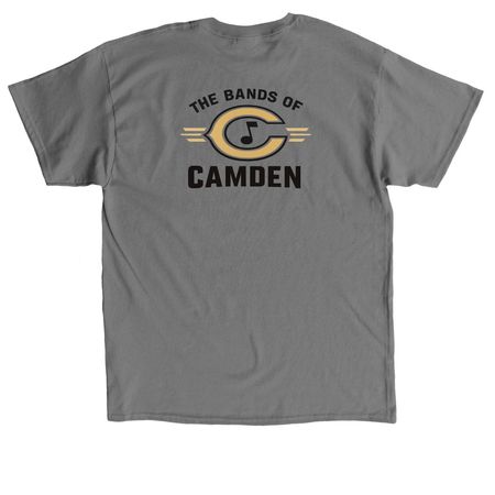 Camband logo, a Charcoal Classic Unisex Tee (back-view)