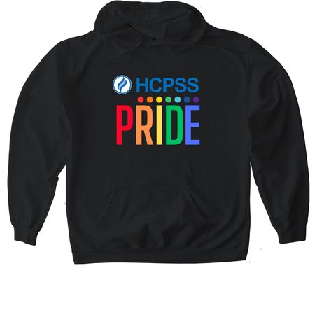 HCPSS Pride, a Black Gildan Softstyle Pullover Hoodie