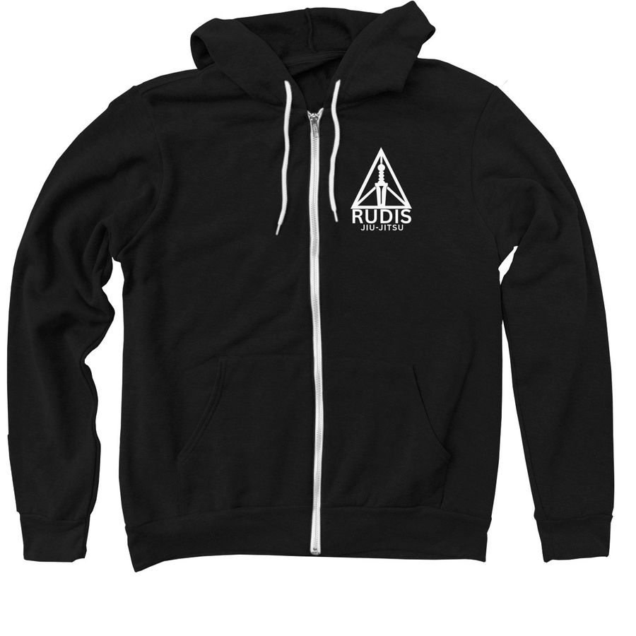 Rudis (hoodies and zip ups), a Black Zip Up Hoodie