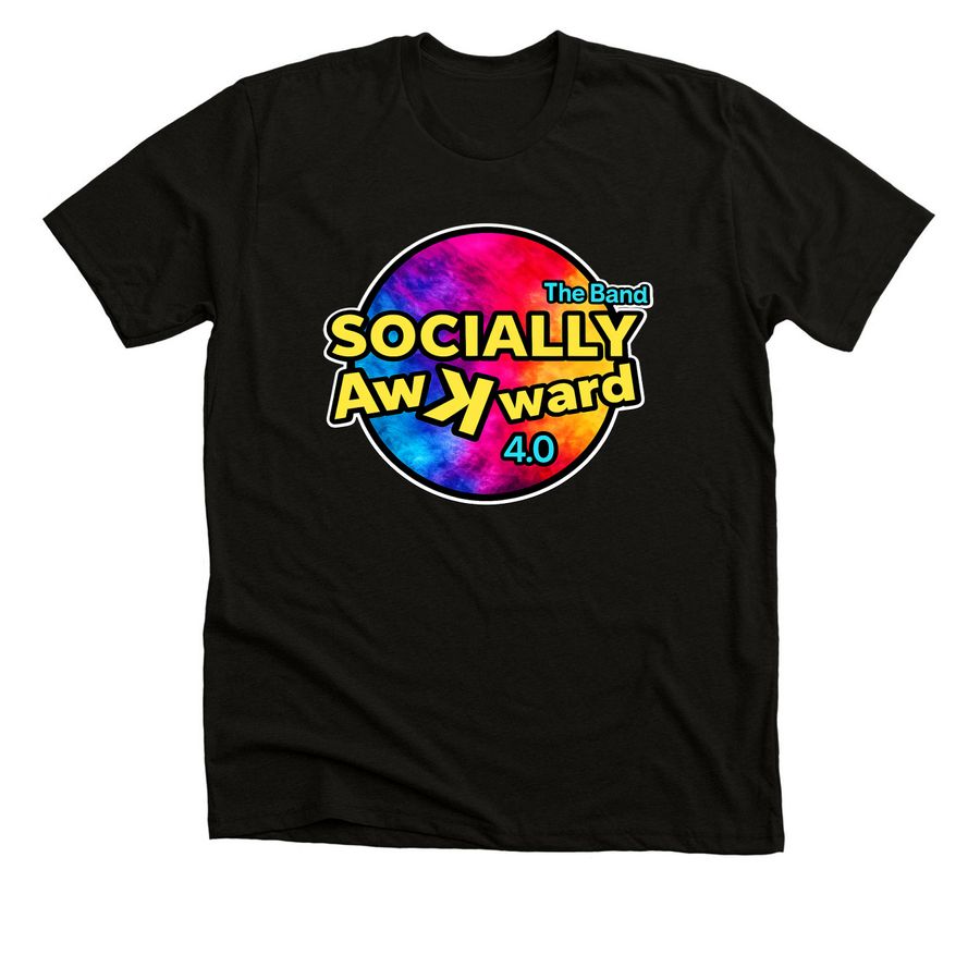 Socially Awkward 4.0 - Apparel, a Black Heather Premium Unisex Tee