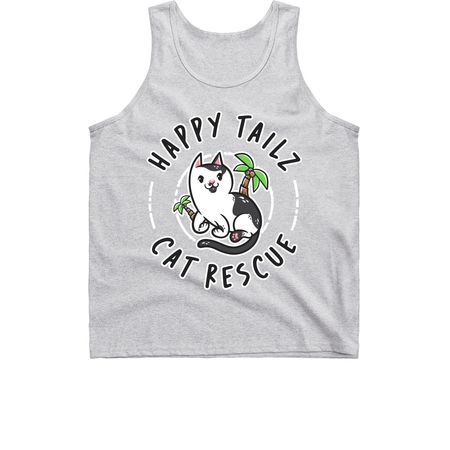 Happy Tailz Cat Rescue, a Sport Grey Classic Unisex Tank Top