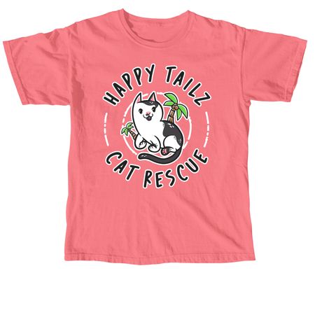 Happy Tailz Cat Rescue, a Watermelon Comfort Colors Unisex Tee