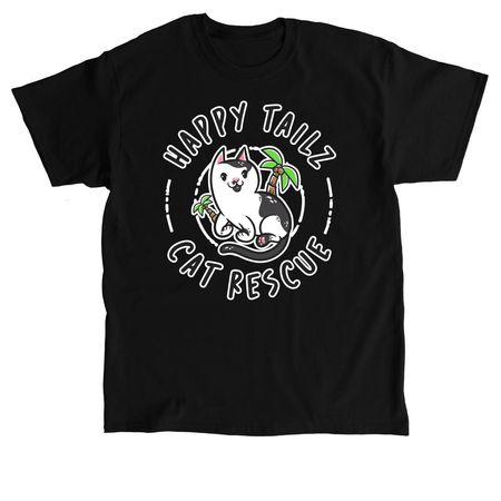 Happy Tailz Cat Rescue, a Black Classic Unisex Tee