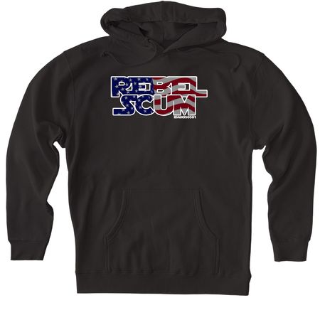 Rebel Scum, a Black Heavyweight Pullover Hoodie