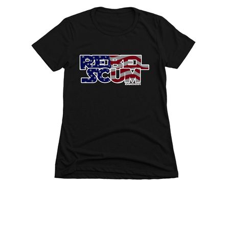 Rebel Scum, a Black Women's Slim Fit Tee