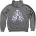 Spread your Wings for CF - Zip Hoodies, a Deep Heather Zip Up Hoodie (back-view)