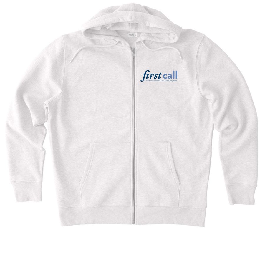 Full Zip Unisex Hoodie, a Cool Heather Grey Stanley/Stella Unisex Cultivator 2.0 Zip Up Hoodie