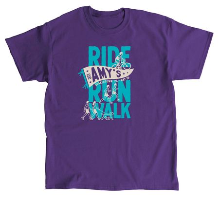 Amy's Ride/Run/Walk 2026 Shirt, a Purple Classic Unisex Tee