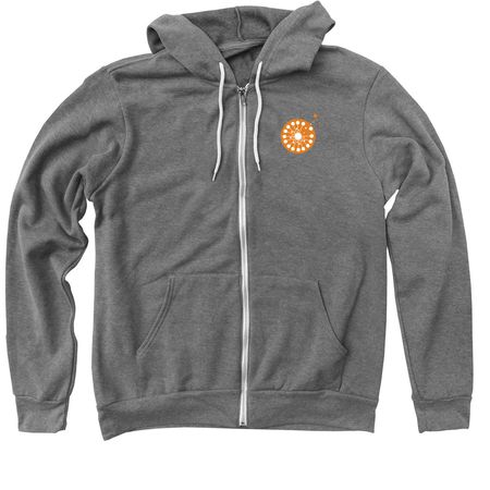 Zip Hoodie (orange), a Deep Heather Zip Up Hoodie