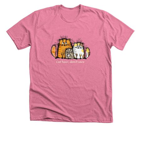 CAT HAIR DON'T CARE, a Heather Mauve Premium Unisex Tee