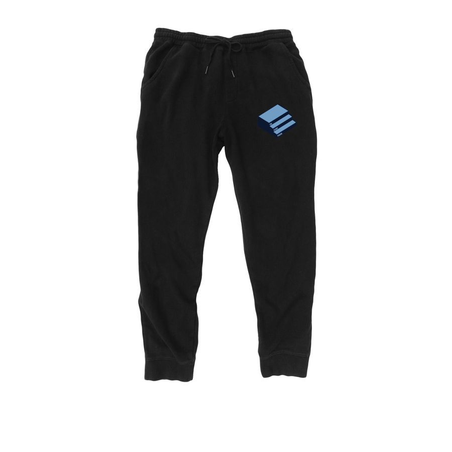 Stoop logo, a Black Midweight Fleece Joggers