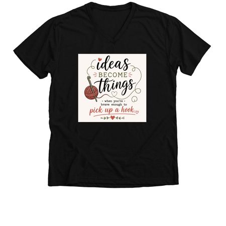 The Makers Collection - Crochet, a Solid Black Blend Premium V-Neck Tee