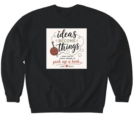 The Makers Collection - Crochet, a Black Softstyle Crewneck Sweatshirt