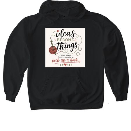 The Makers Collection - Crochet, a Black Gildan Softstyle Pullover Hoodie