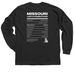 The Value of MLFP (White Font), a Black Classic Long Sleeve Tee (back-view)