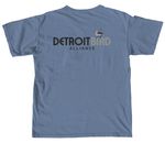 Pheasant Flock Party DBA log, a Blue Jean Comfort Colors Unisex Tee (back-view)