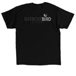 Pheasant Flock Party DBA log, a Black Classic Unisex Tee (back-view)