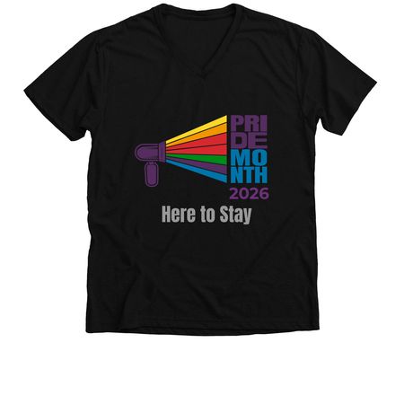 Pride Month 2026 Fundraiser, a Solid Black Blend Premium V-Neck Tee