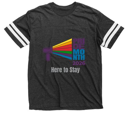 Pride Month 2026 Fundraiser, a Vintage Smoke / White Football Jersey Tee