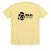 Peace Love Rescue, a Heather Yellow Gold Premium Unisex Tee (back-view)