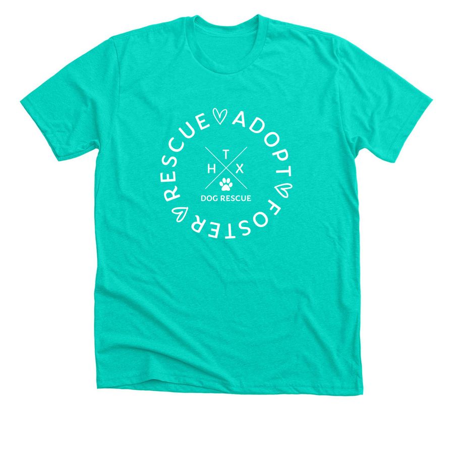 HTX Dog Rescue Fundraiser, a Heather Sea Green Premium Unisex Tee