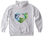 Classroom Love, a White Comfort Colors Pullover Hoodie (back-view)