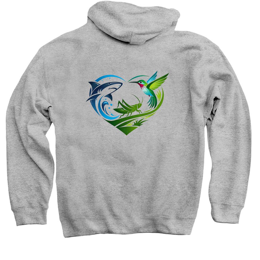 Classroom Love, a Sport Grey Pullover Hoodie (back-view)