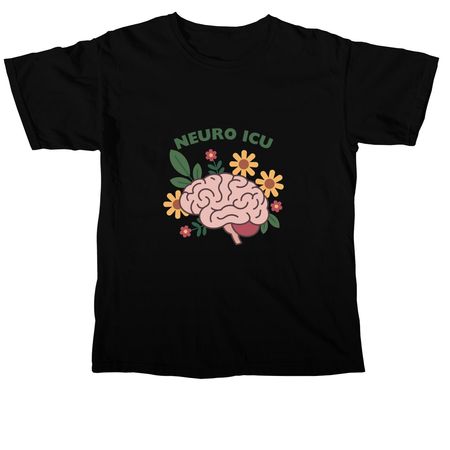Floral Brain, a Black Comfort Colors Unisex Tee