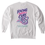 Racing Towards a Cure: Virtual 5k Tshirt, a White Comfort Colors Crewneck Sweatshirt (back-view)