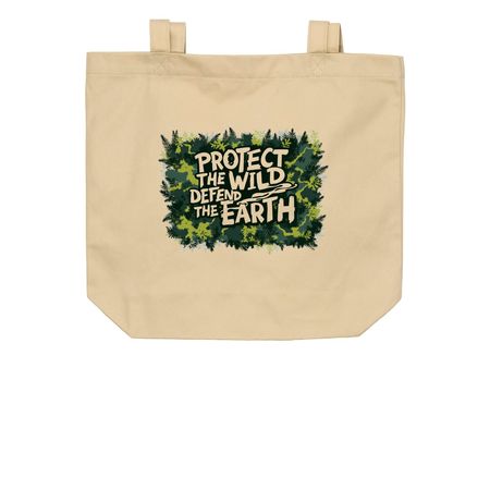 Wild Earth Defender Tote, a Oyster Organic Cotton Tote Bag