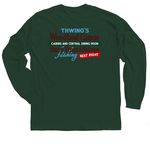 Green Hues Woodland Camps Loon and Thwing's, a Forest Green Classic Long Sleeve Tee (back-view)