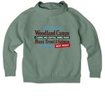 Green Hues Woodland Camps Loon and Thwing's, a Matcha Green Allmade Organic CVC Pullover Hoodie (back-view)